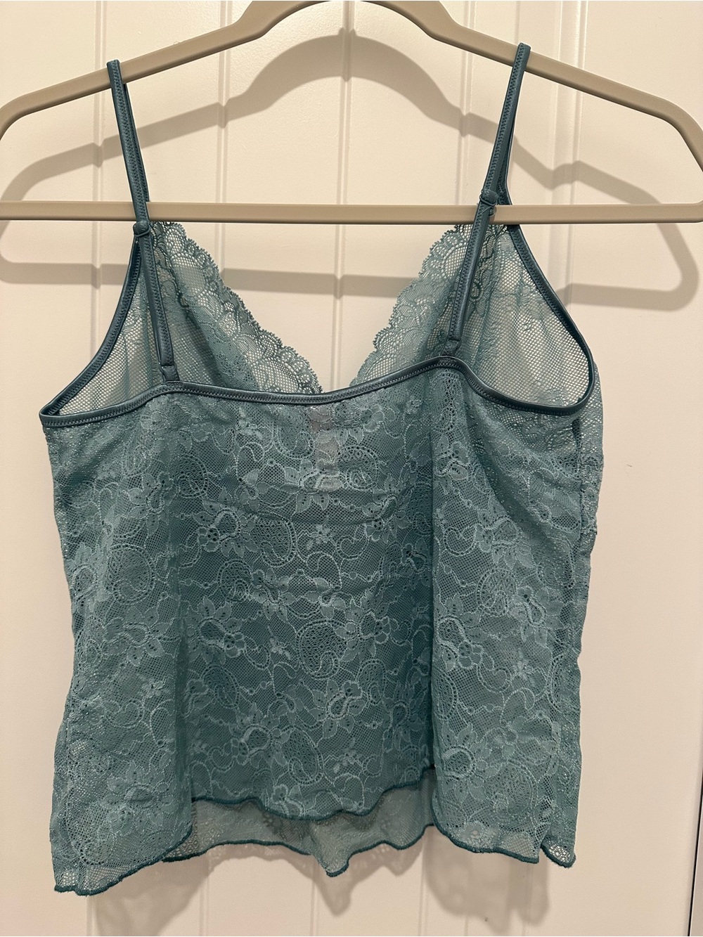 Victoria's Secret Large Teal Lace Chemise Camisole